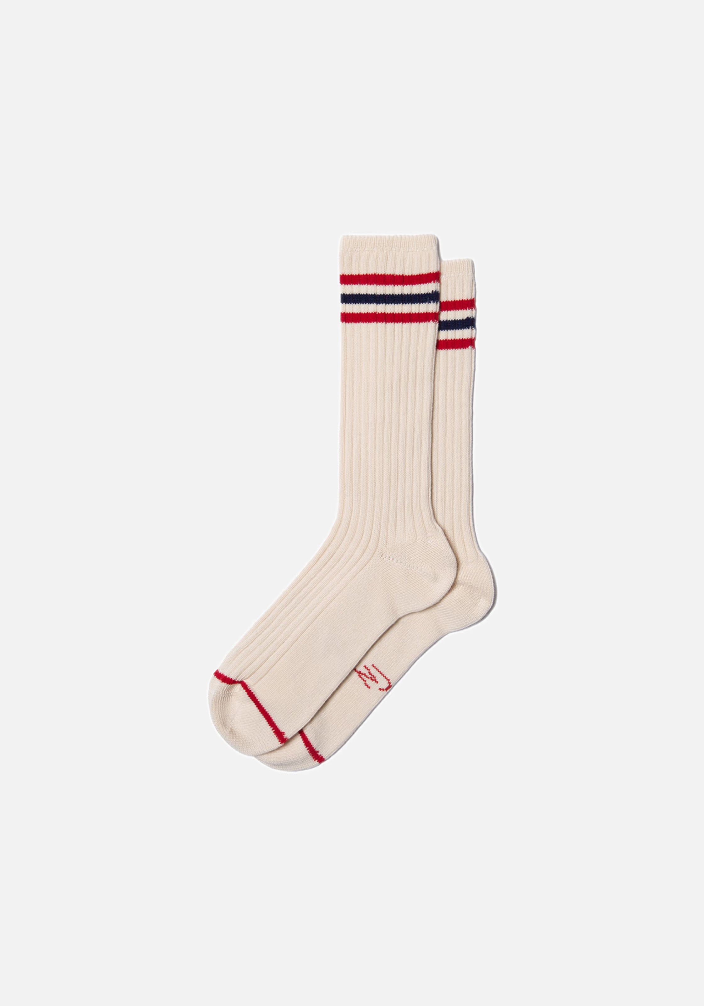 Nudie Jeans Socken W's Tennis Socks Retro Offwhite/Red