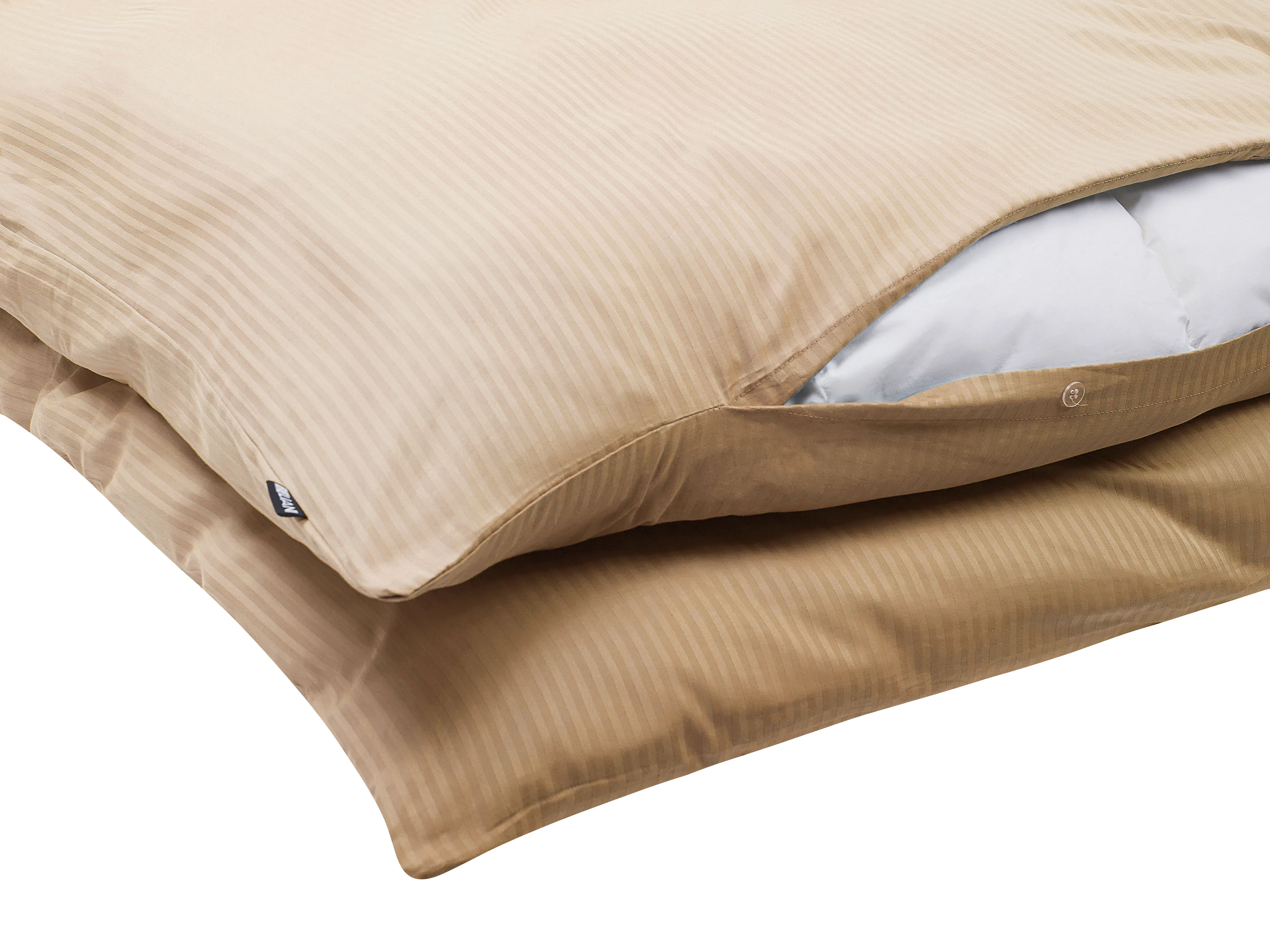 Dekbedovertrekset AVONDALE Katoen-satijn 135 x 200 cm Beige