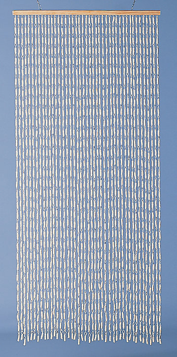 Rideau de porte torsades de maïs naturelles l.90 x H.200 cm