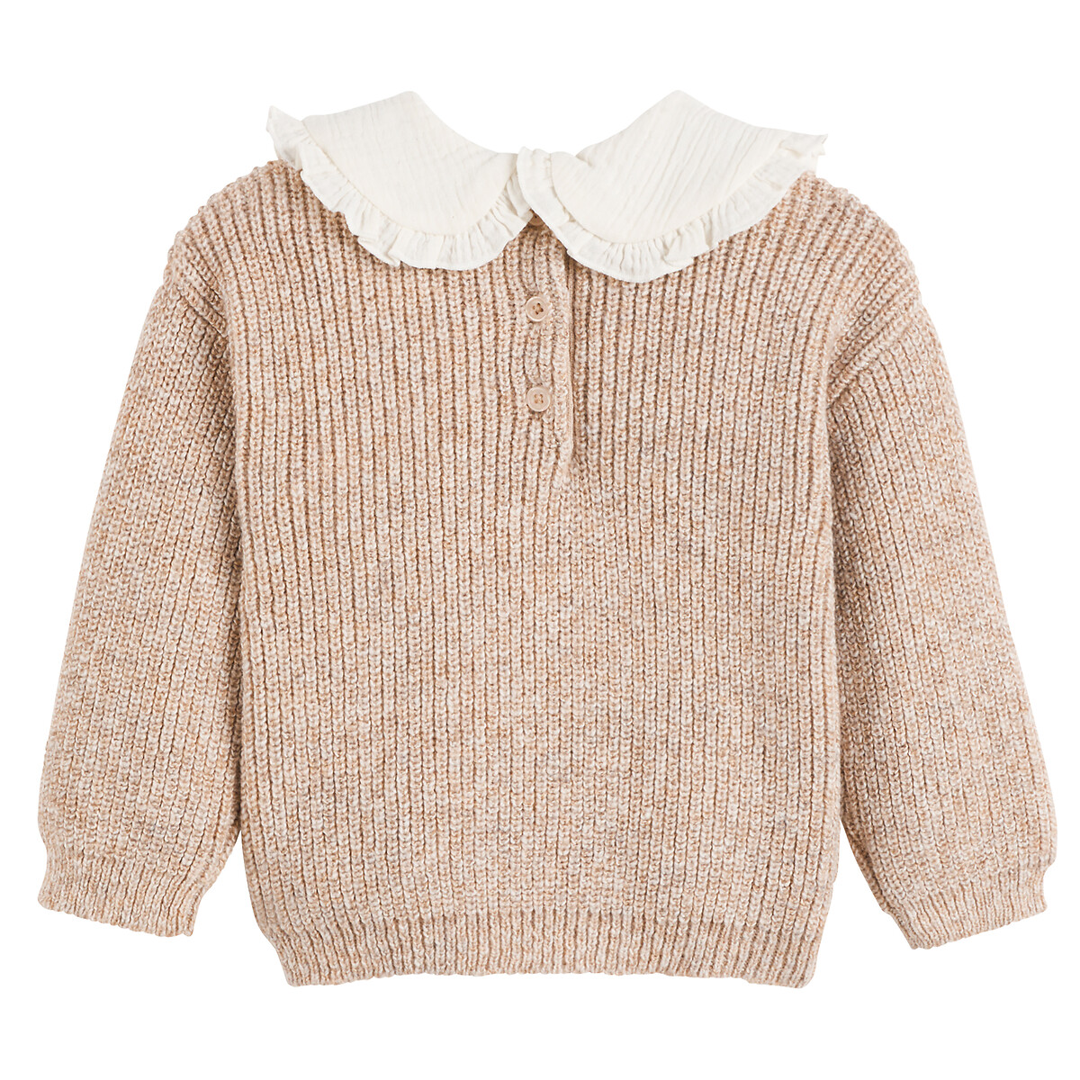 COLEÇÕES LA REDOUTE<br>Suéter com gola Claudine, em malha fina
