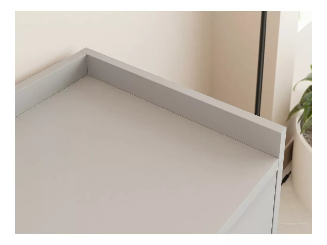 Console Comfivo Etmore 106, Gris, 86x100x40cm, Avec tiroirs