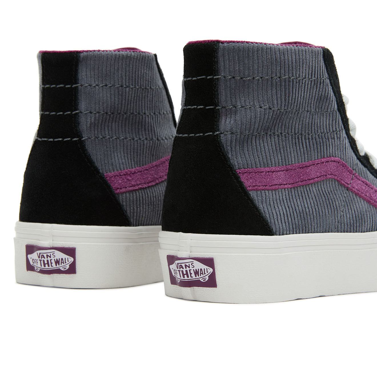Vans Baskets en Velours de Cuir & Velours côtelé SK8-Hi Tapered VR3 noir/violet