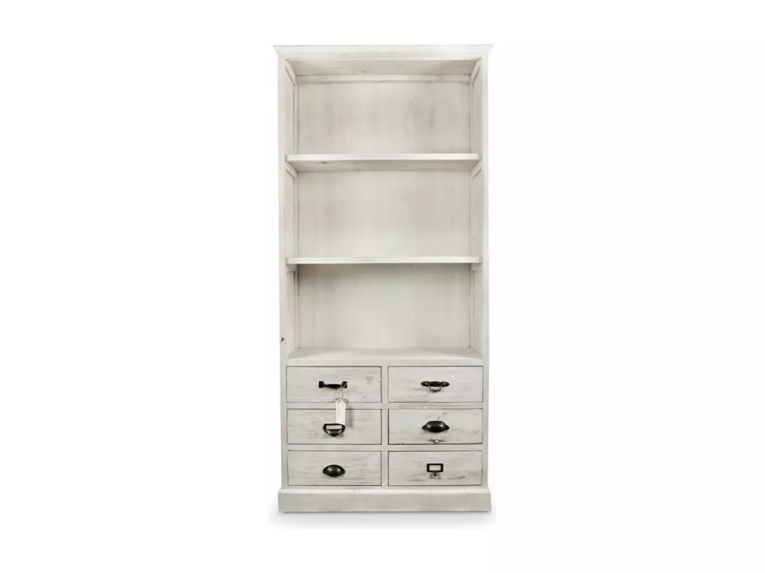 Vaisselier 6 tiroirs Bois Blanc - Décoration d'Autrefois