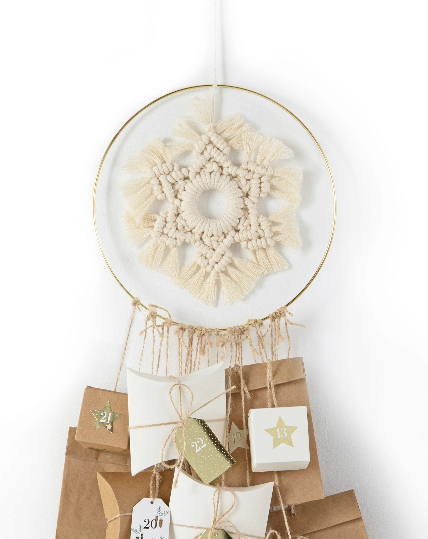 Adventskalender Bastelset MAKRAMEE 55-teilig