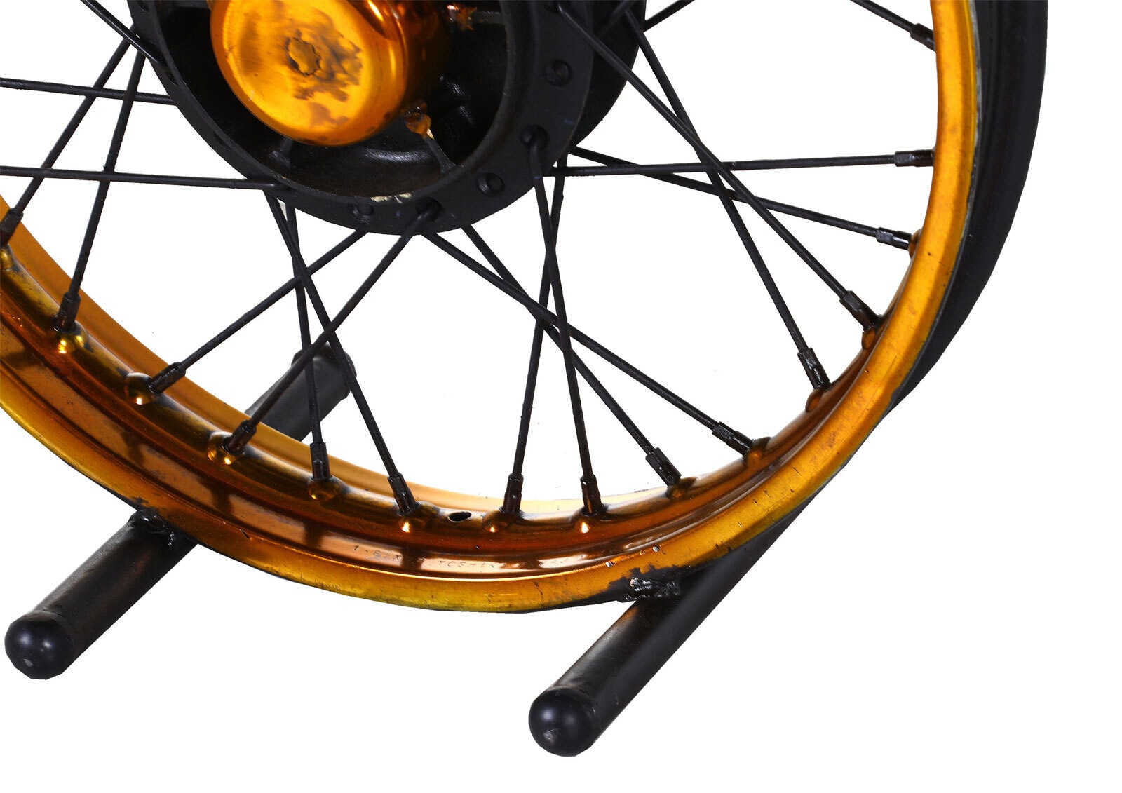 INTERhome Beistelltisch RIDE 60 x 55 cm goldfarbig/schwarz