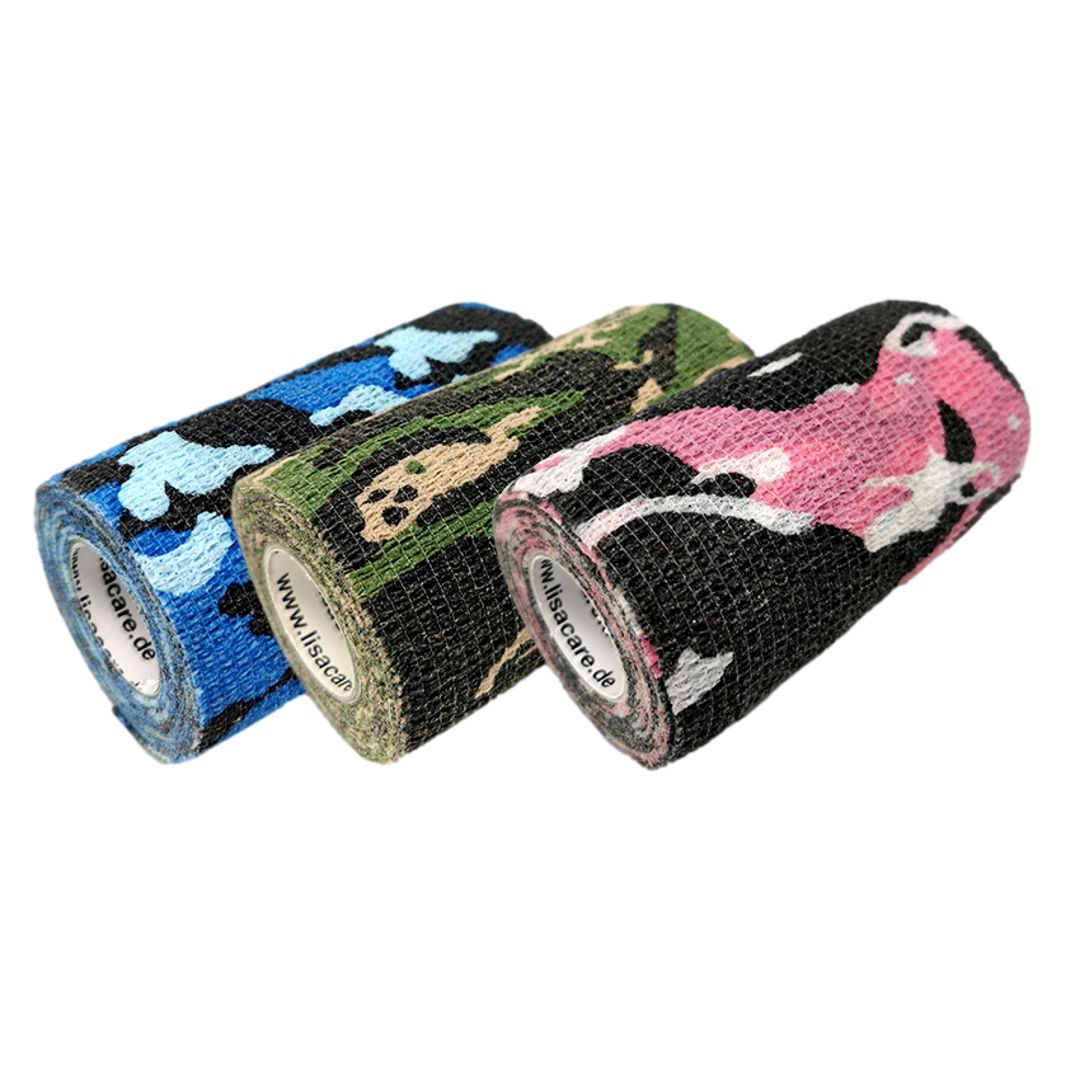LisaCare selbsthaftende Fingerpflaster 10cmx4,5m - Camouflage-Mix