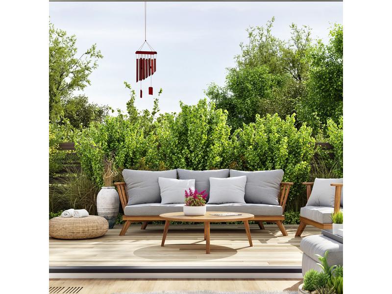 relaxdays Windspiel aus Bambus 60 cm Wetterfestes Klangspiel