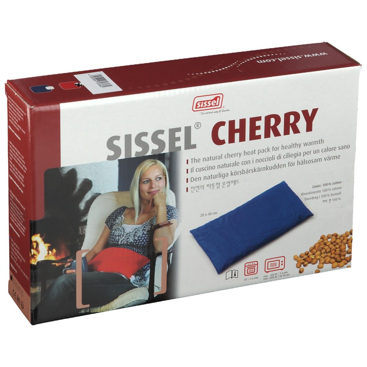 Sissel® Cherry Kirschkernkissen rot 20 x 40 cm