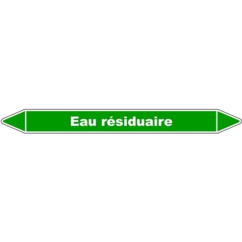 Marqueur tuyauterie - Eau Résiduaire - Vinyle Laminé - NFX 08-105