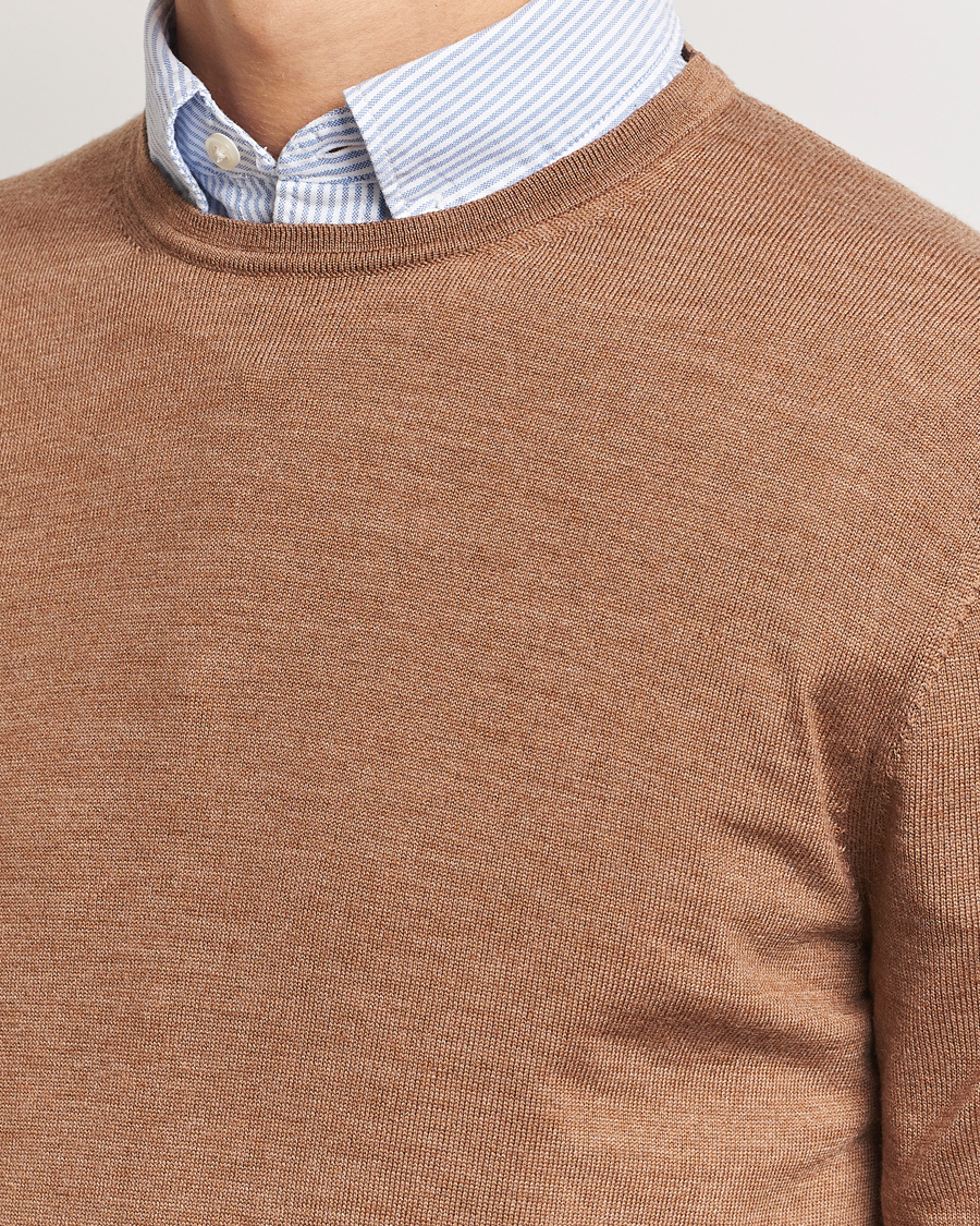 Charles Tyrwhitt Pure Merino Crew Neck Jumper Sand