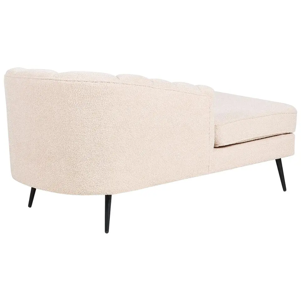 ALLIER - Chaise longue - Beige - Rechterzijde - Bouclé