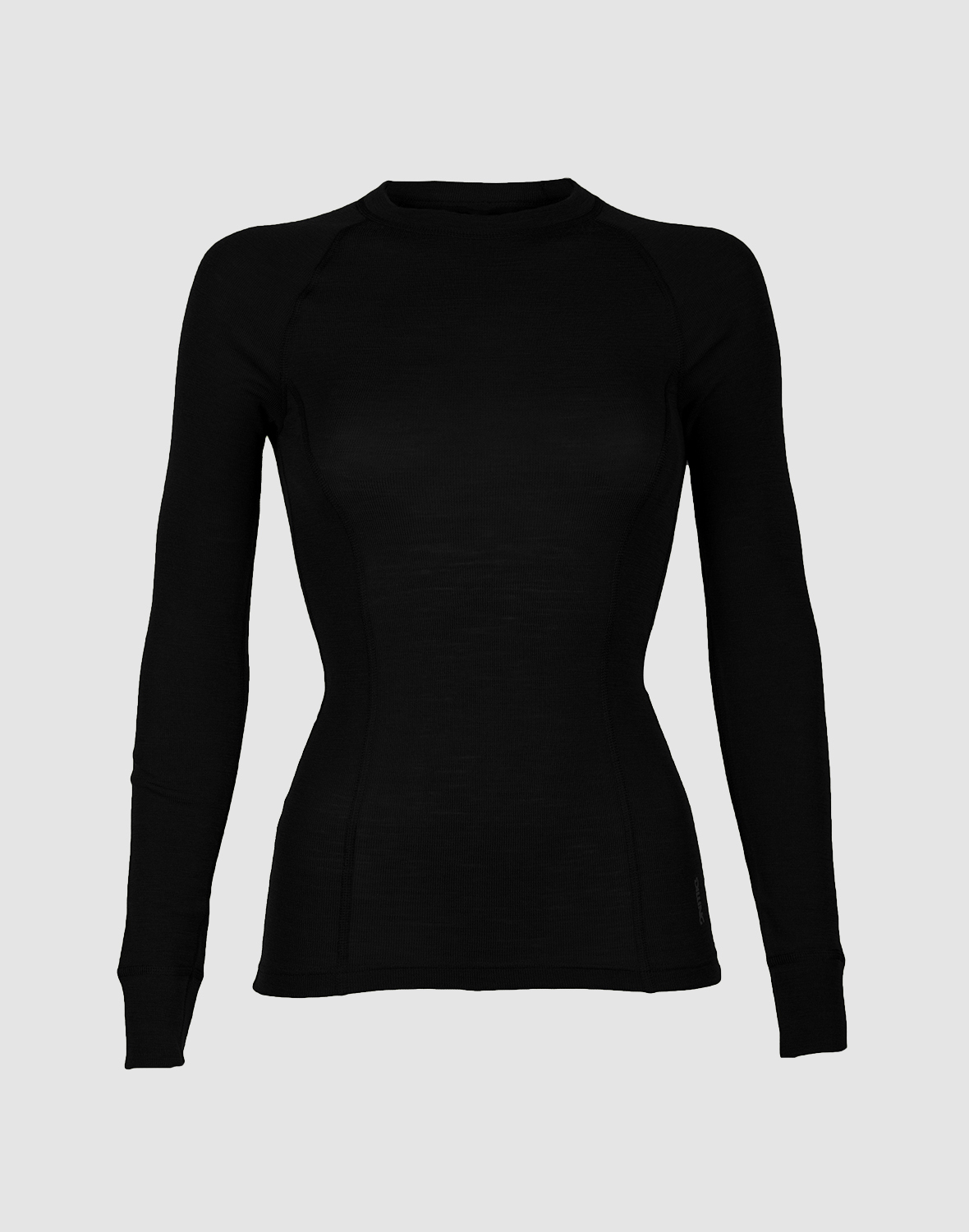Shirt met raglanmouwen van merinowol voor dames in Zwar