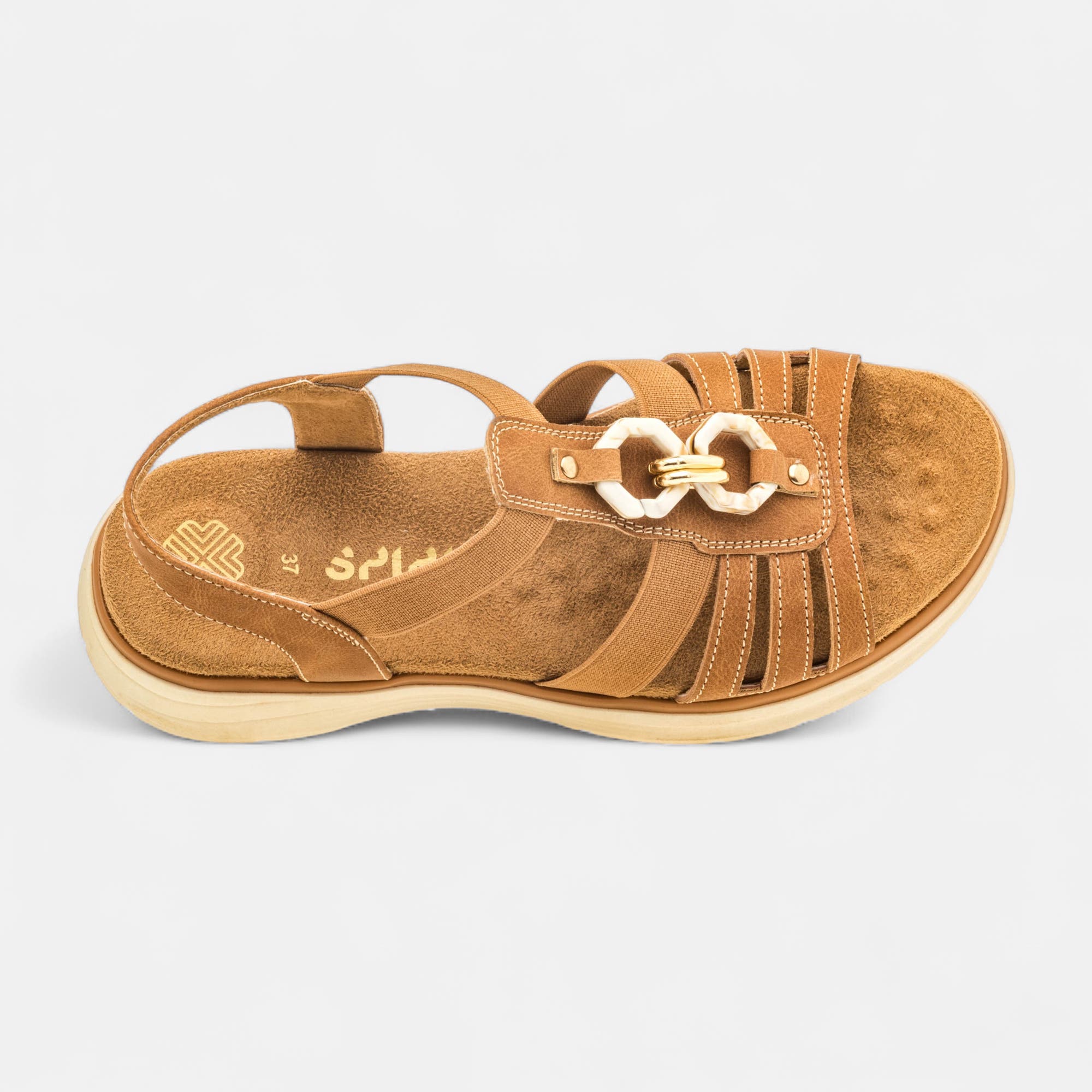 Nu-pieds Femme cognac