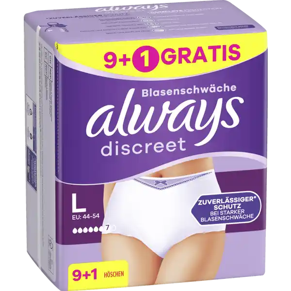 Discreet Inkontinenz Pants Plus L 9+1