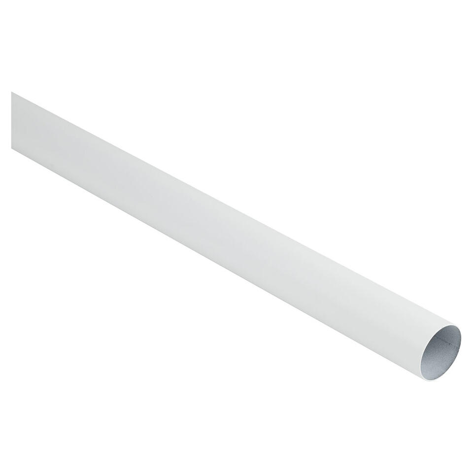 Gordijnroede 240cm - wit metaal - Ø28mm (2016369)