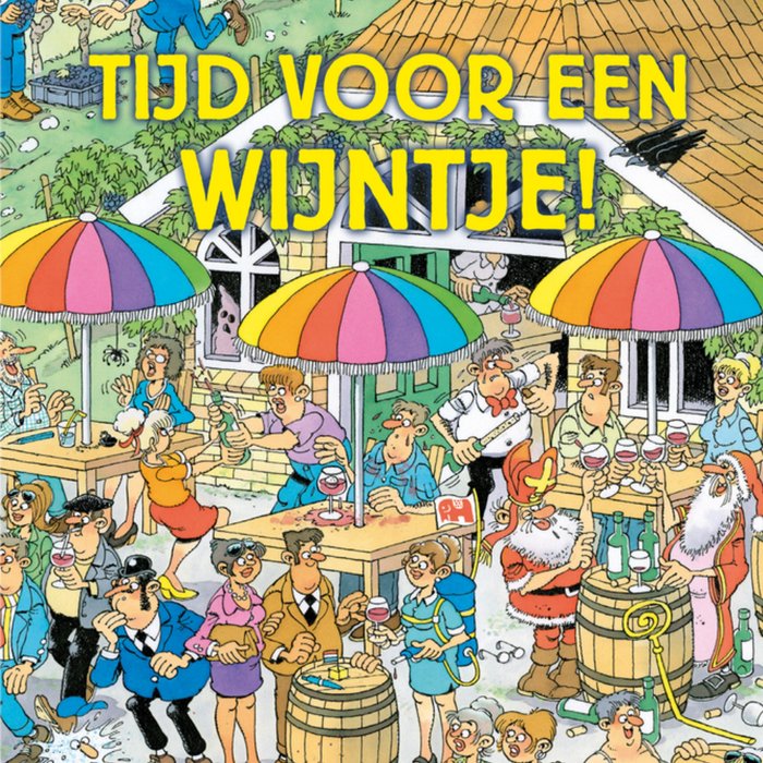 Jan van Haasteren | Denken aan kaart | Tijd voor een wijntje!