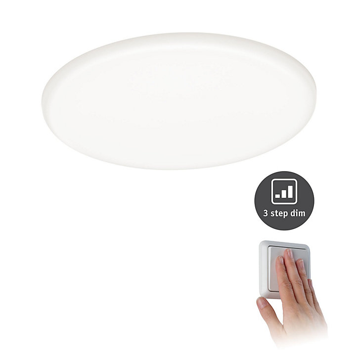 Panneau LED à encastrer Varifit Veluna 1900lm 17,5w IP44 ⌀18,5 cm blanc neutre Paulmann transparent