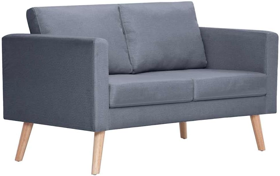 Sofa 2-Sitzer Stoff Dunkelgrausku-242220