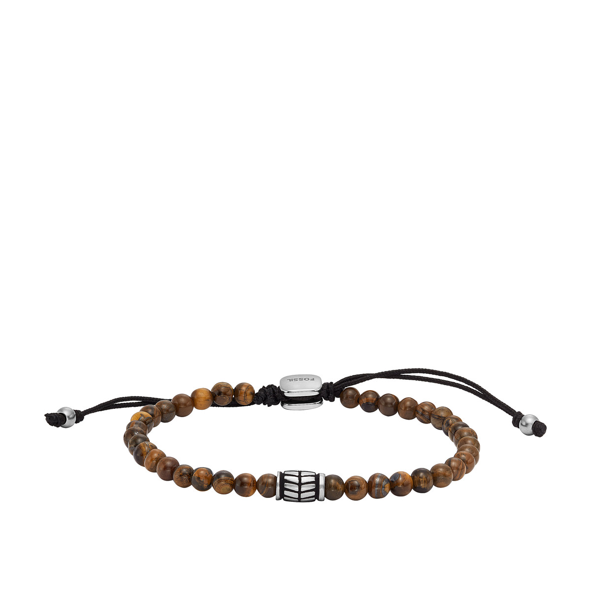 Bracelet FOSSIL acier inoxydable oeil de tigre