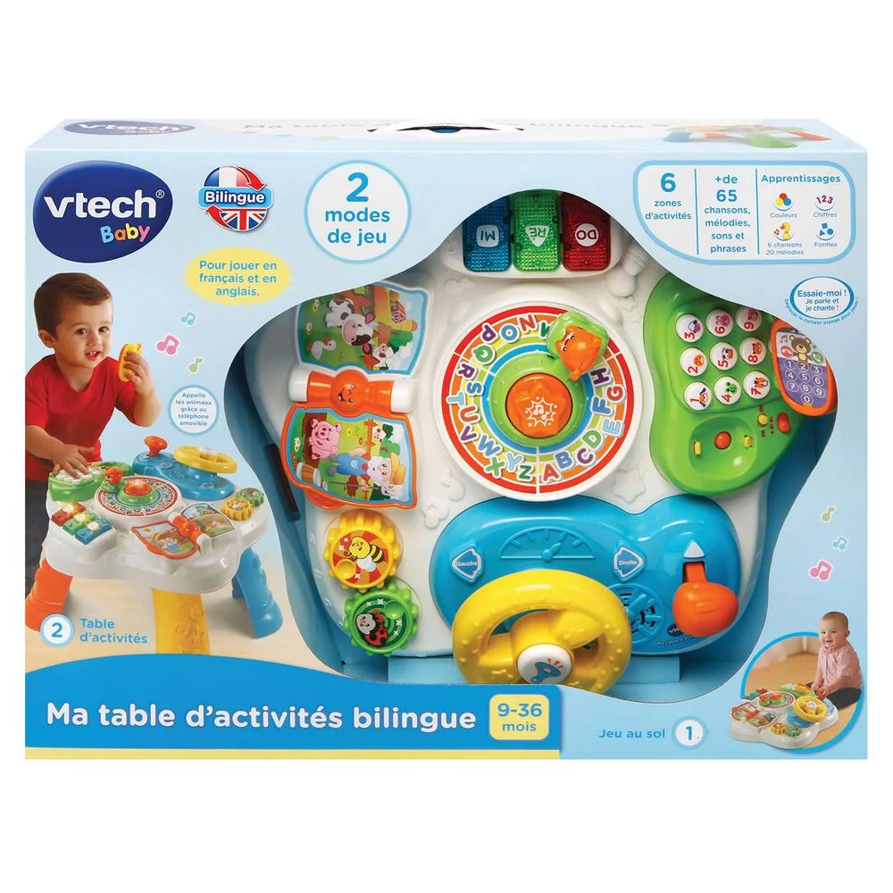 MA TABLE D ACTIVITES BILINGUE MULTICOLORE