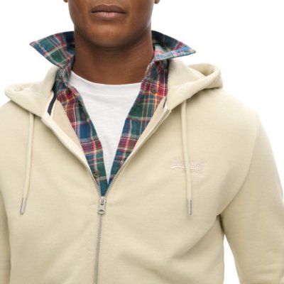 Sweatshirt zippé à capuche homme Essential Logo Zip Hoodie Ub SUPERDRY