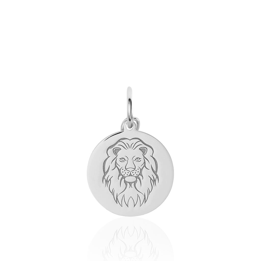 Pendentif Zodiaque Rond Argent Blanc