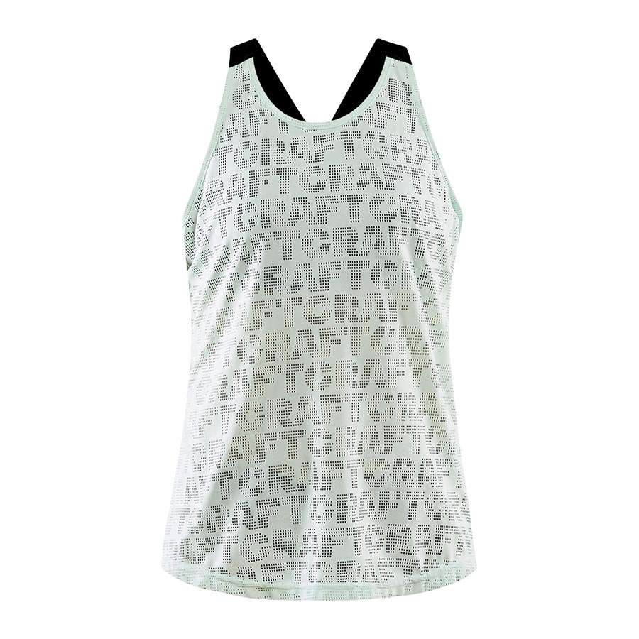 Craft CORE Charge Logo Hardloopshirt Zonder Mouwen Groen Dames