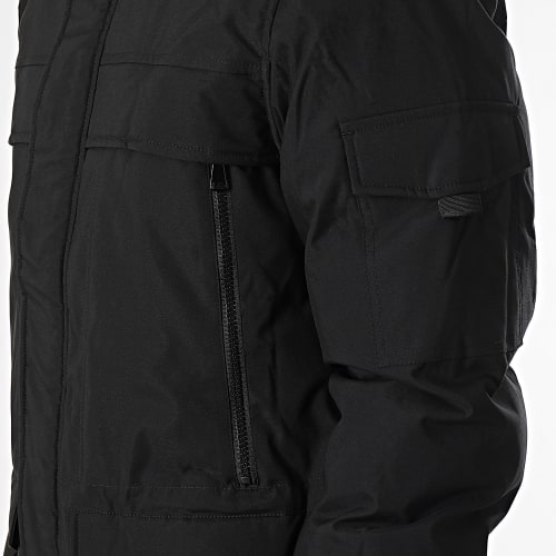 Parka Capuche Fourrure Noir