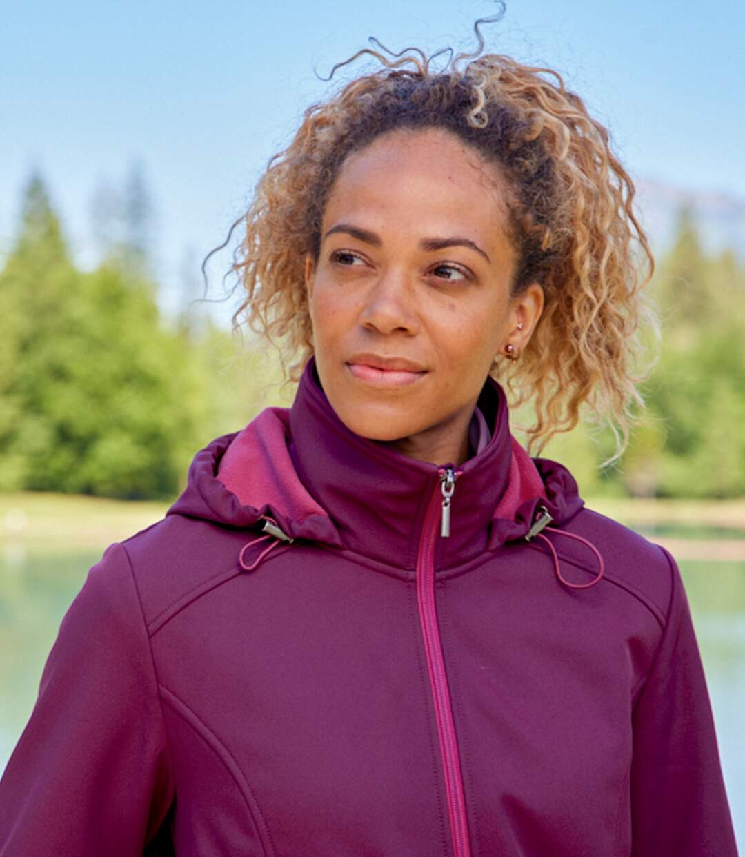 Veste Softshell à Capuche Doublée Polaire