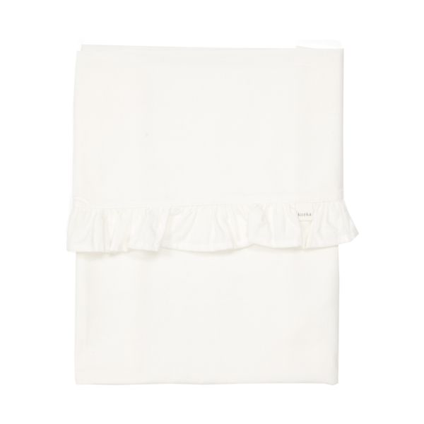 Koeka Ruffle Ledikantlaken Warm White 110 x 140 cm