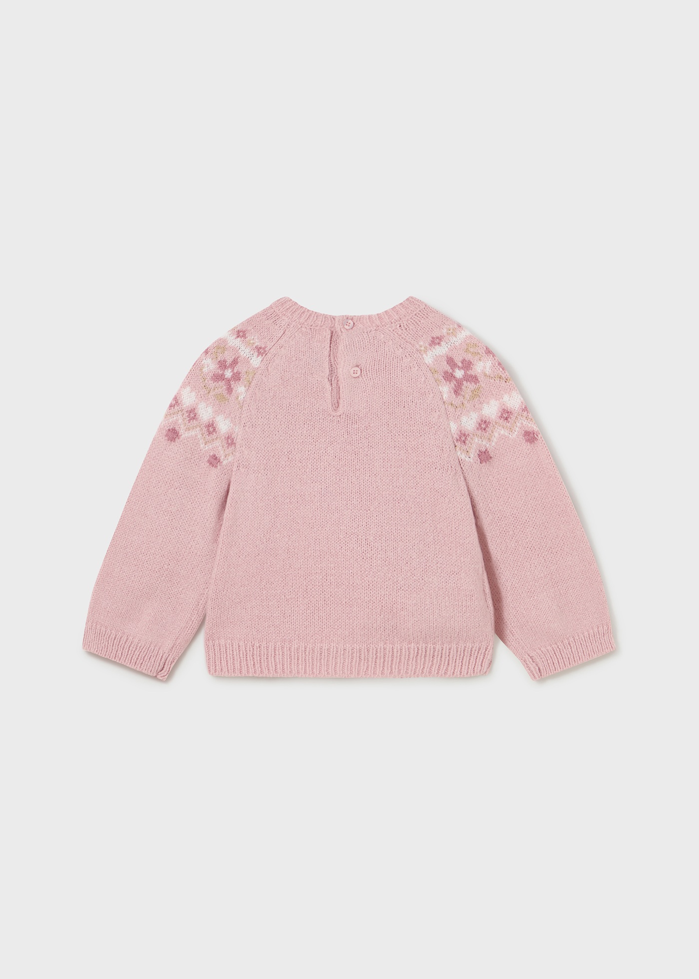 Malha para bebê com borda jacquard