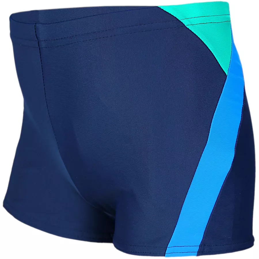 Aquarti Jungen Badehose Gestreift mit Motiven blaugrün