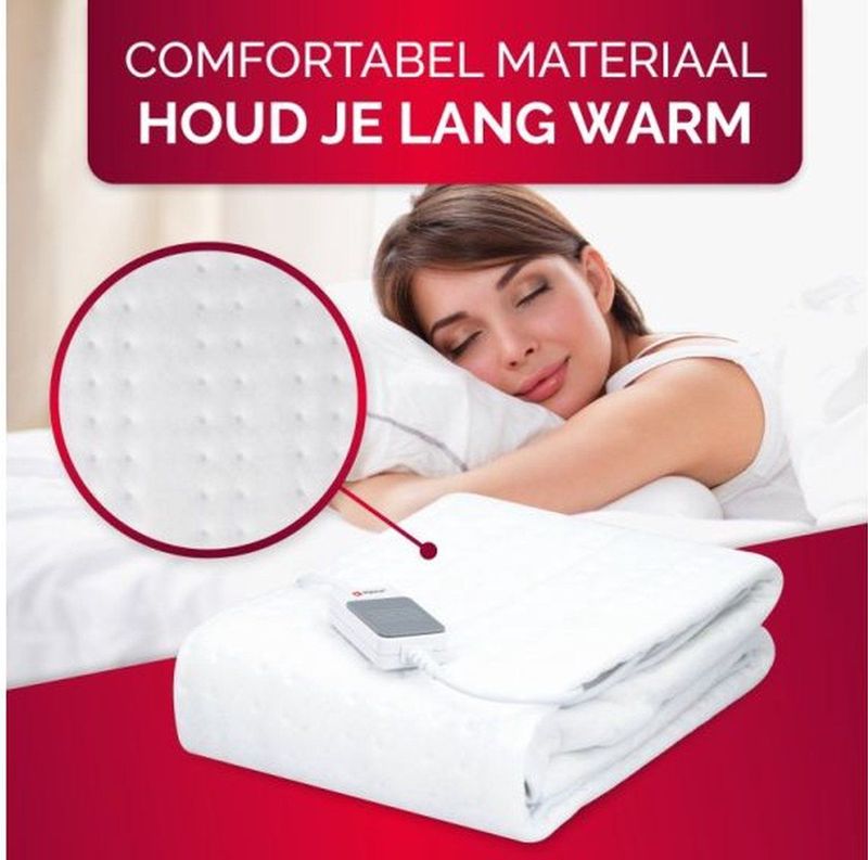 Elektrische Deken - Luxe Verwarmde Onderdeken - Wasbaar - 150x80 cm - Veilig en Energiezuinig