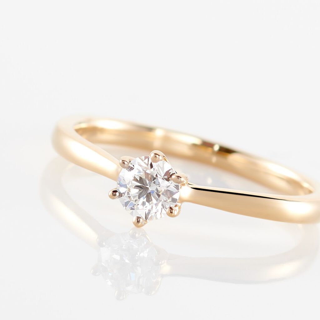 Bague Solitaire Athena Or Jaune Diamant
