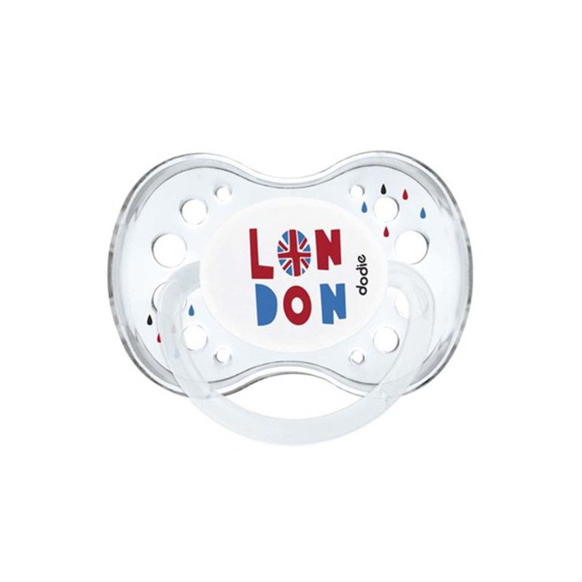 Lot de 2 sucettes anatomiques en silicone +18 mois - London - Ecru