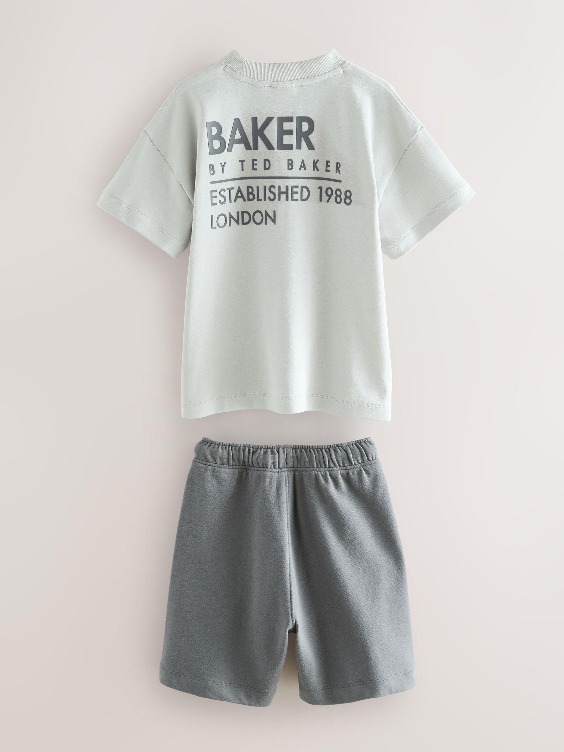 Baker by Ted Baker Oversized Tonal Graphic T-Shirt and Shorts Set