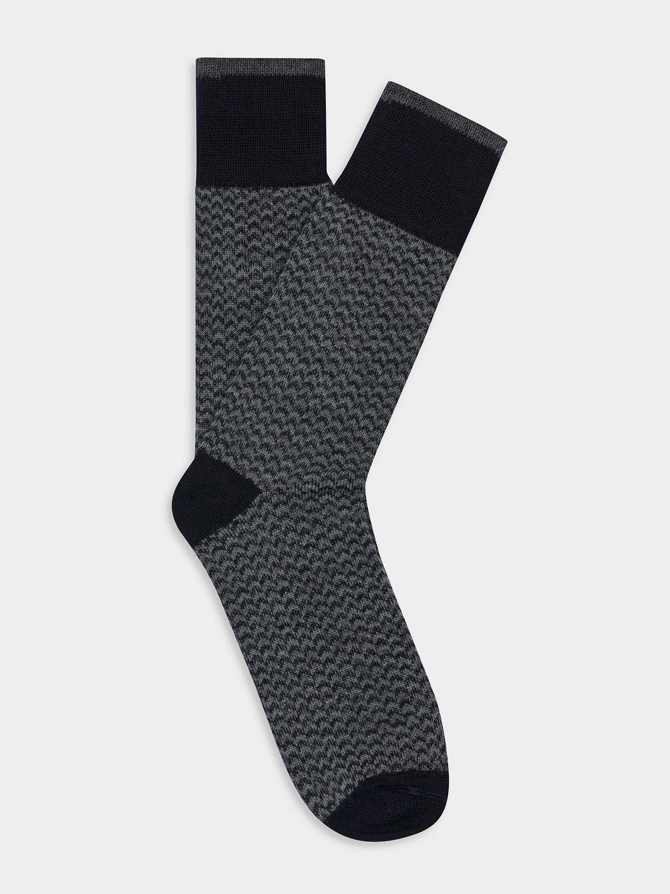 Chaussettes Bauer à motif chevron marine