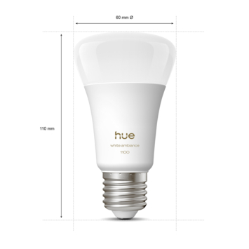 Philips Hue standaardlamp - warm tot koelwit licht 9W - E27