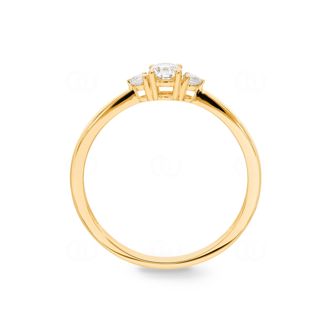 0.25 Karat Diamantring 750/18 K Gelbgold