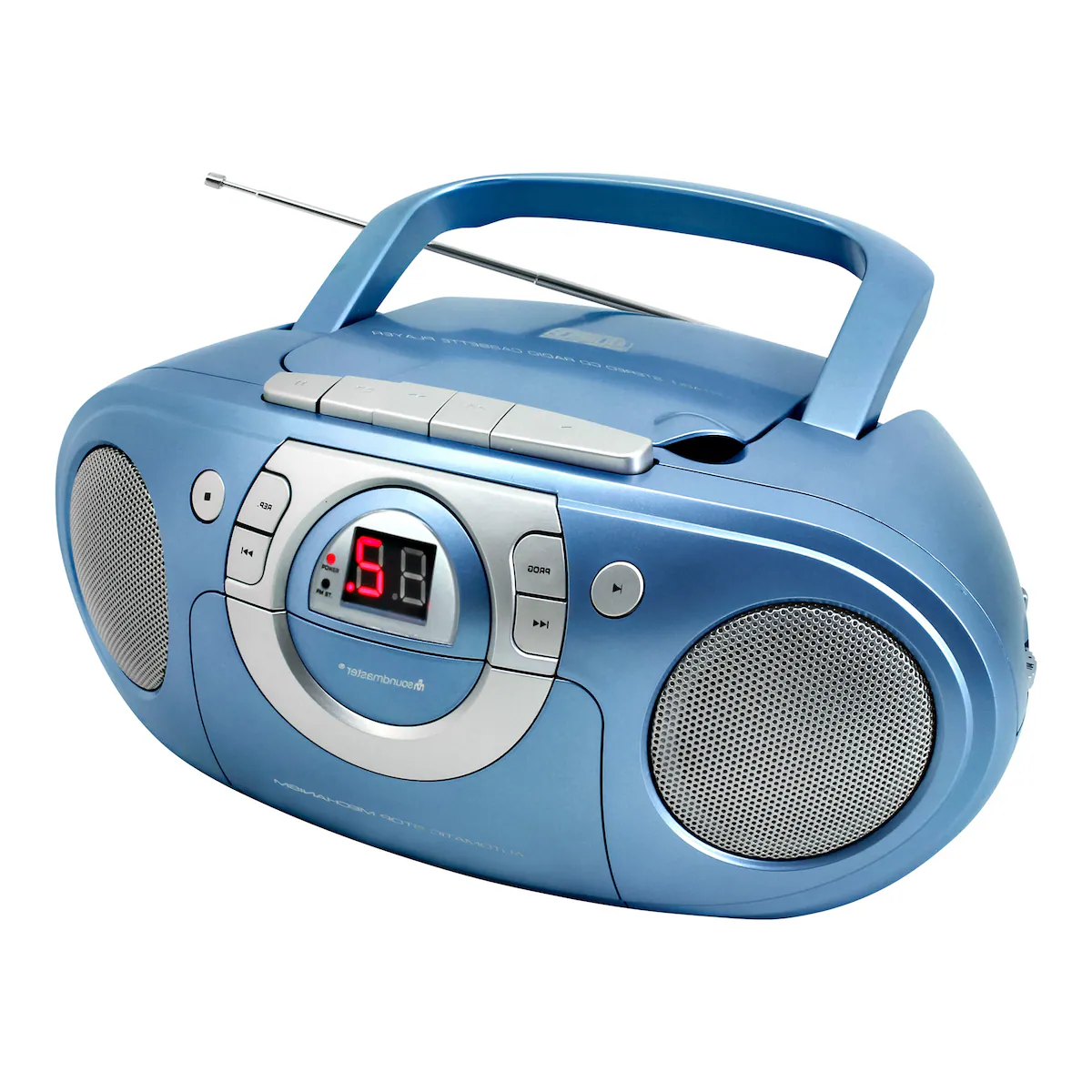 Radio-Kassettenspieler mit CD - blau