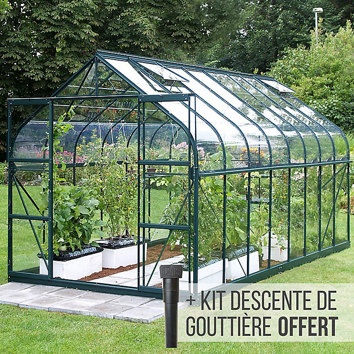 Serre en verre Lams Aloe vert 12,90m²