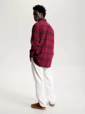 Camisa xadrez tartan tonal de corte regular