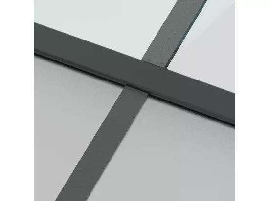 Porte coulissante noir 76x205 cm verre trempé aluminium