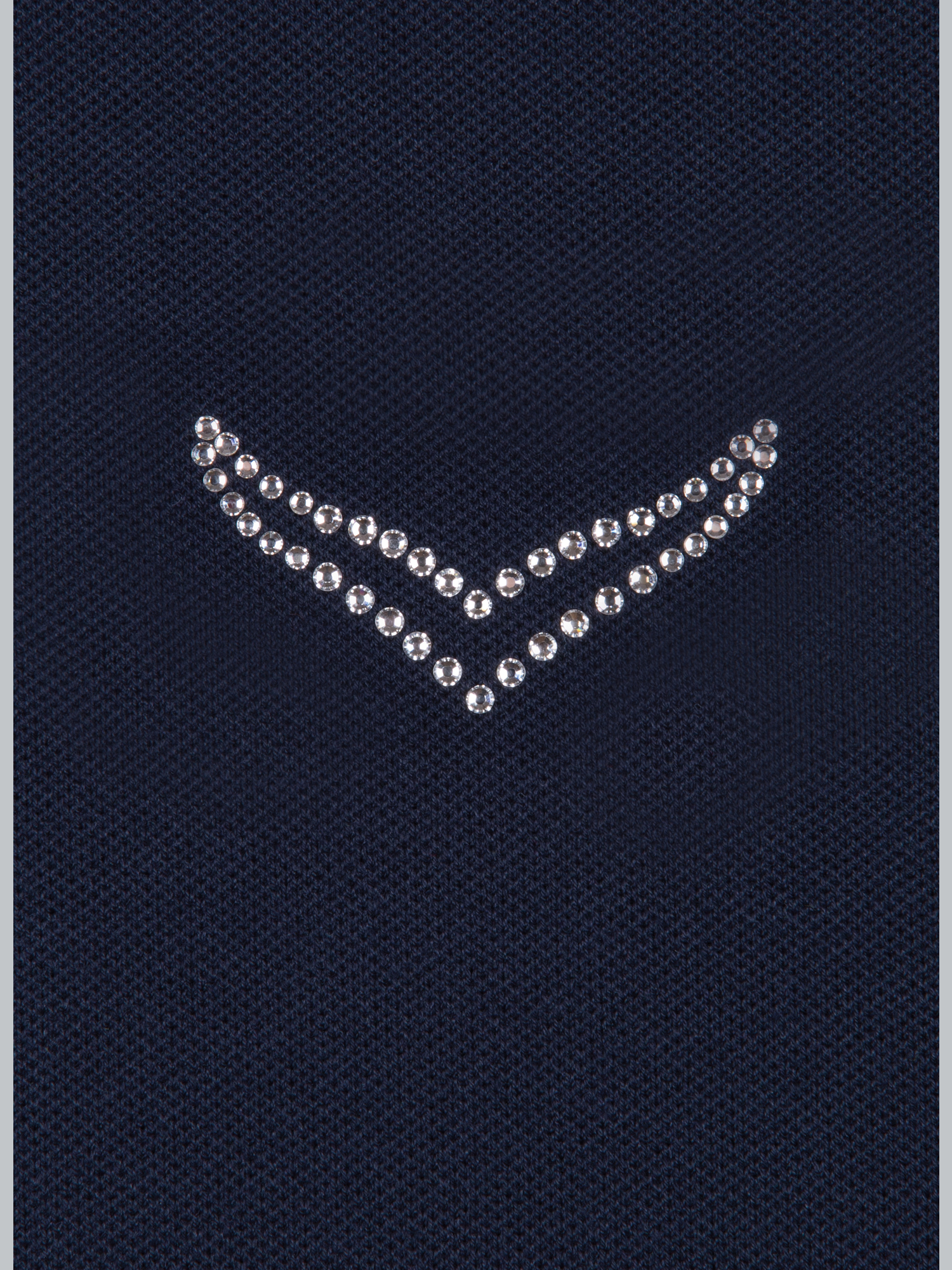 Slim Fit Poloshirt mit Kristallsteinen Navy