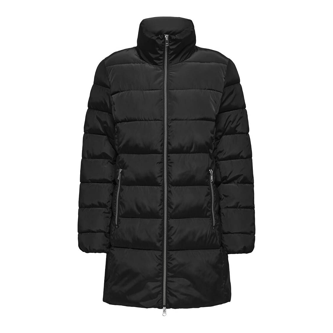 SOMENTE<br>Jaqueta comprida de plumas com gola alta