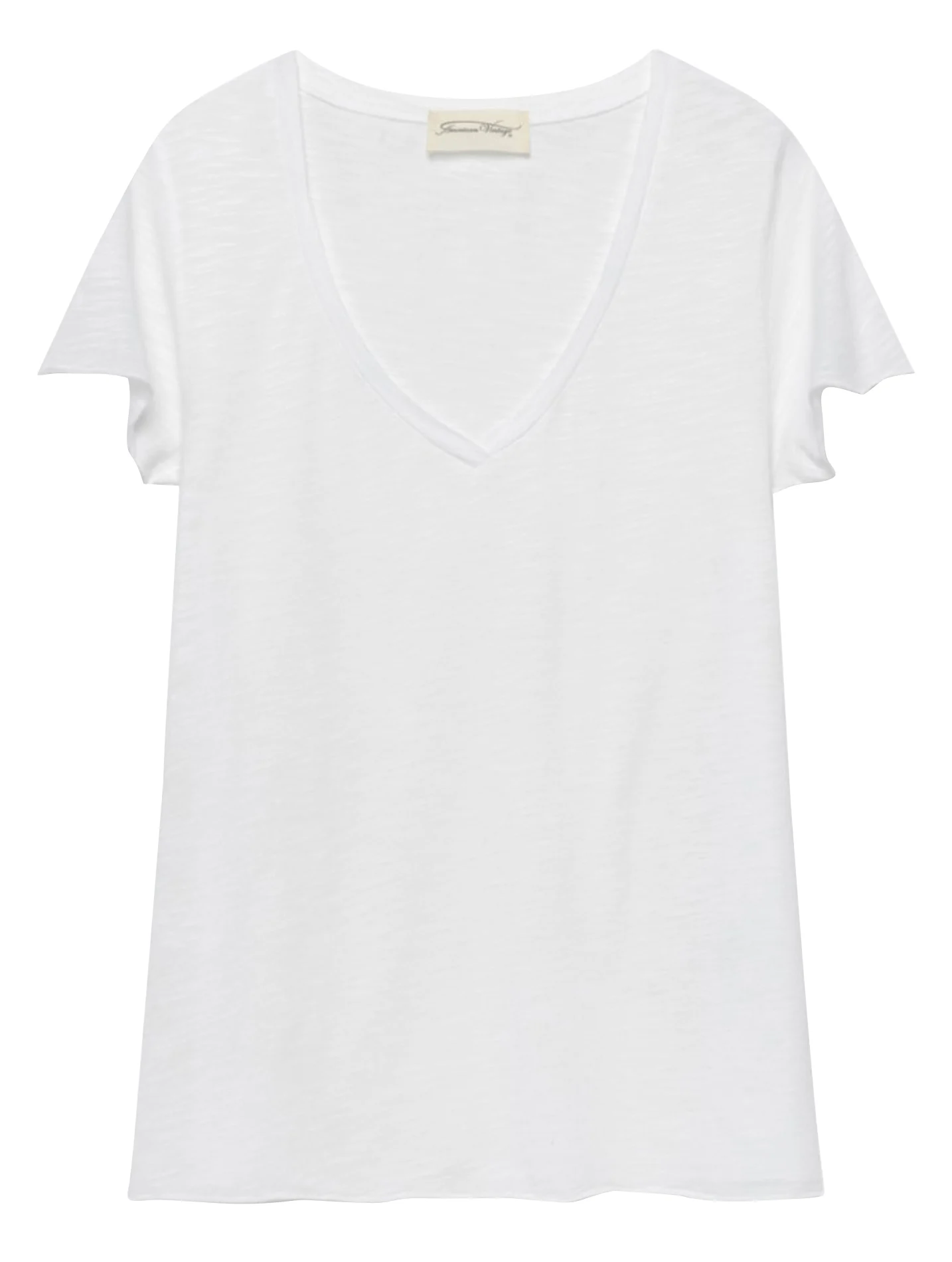 JACKSONVILLE - Tee-shirt col V en coton mélangé | Blanc