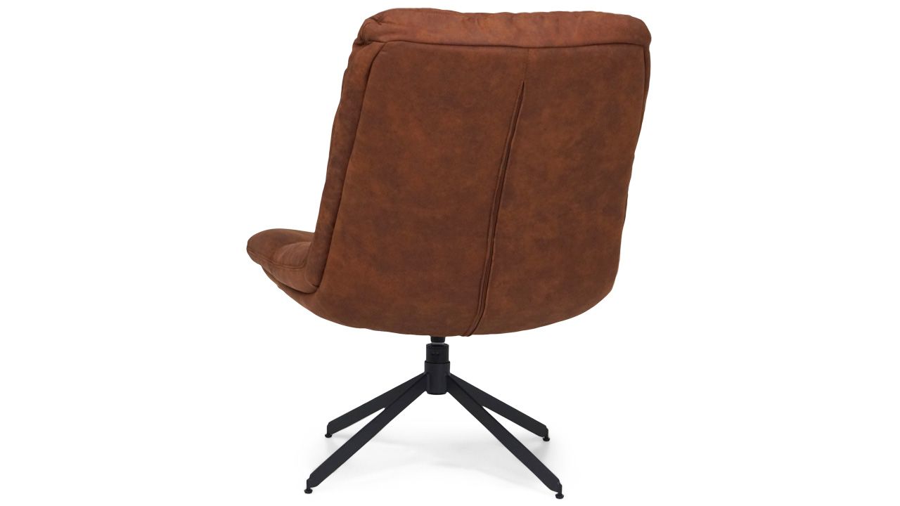 Draaistoel cognac Tygo B70 x D76 x H93 cm