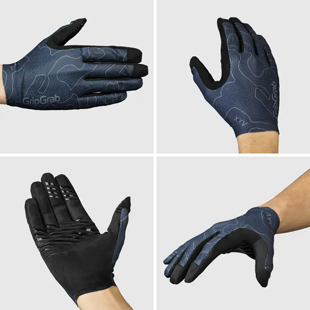 GripGrab Rebel MTB Zomer Fietshandschoenen Lange Vingers Donkerblauw