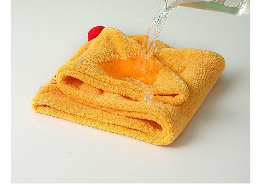 Soledad - Eendenkoraal fleece haarhanddoek / handdoek / hoofdband / douchekap / badhanddoek / cover-up