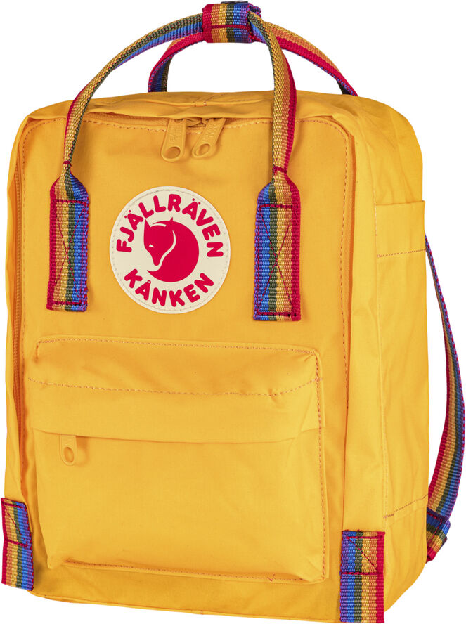 Fjällräven Kånken Rainbow Mini Warm yellow-rainbow pattern